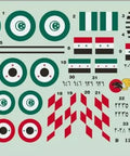 MiG-17 Asian Fresco Part I 1/144 Scale Aircraft Decal Set For Model Kits featuring water slide decals with sharp details.