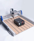 Shop Ready Heavy Duty 4 Axis 9090 Cnc Router For Wood Engraving Milling Drilling Machine on industrial worktable with controller.