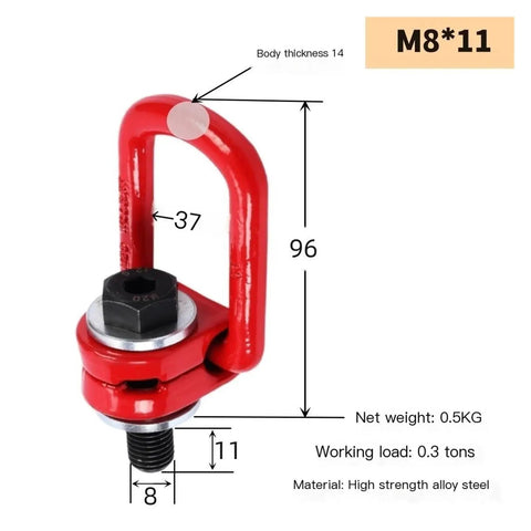 Bombproof Forged Alloy Steel Swivel Hoist Ring With Smooth 360 Degree Rotation And Legit 4X Safety Factor Perfect For Heavy Duty Rigging Jobs And Serious Metal Fabrication Work