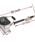 4 Jet Pneumatic Cement Mortar Sprayer Gun For Stucco And Plaster, Lightweight Stainless Steel Wall Painting Tool, with dimensions