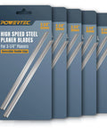 Top Shelf Boss Grade 3.25 Inch Hss Planer Blades 10 Pack Heavy Duty Replacement for Power Tools with double edge design.