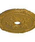 Pharaohs Gold Hand Painted 26 Inch Ceiling Medallion With Rose Accent For Canopies Up To Four And A Half Inches Lightweight And Easy To Install