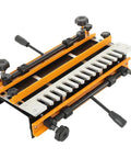 No Nonsense 12 Inch Dovetail Router Jig For Woodworking with adjustable clamps and aluminum body for precise cuts.