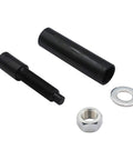 KMT Harley Big Twin transmission mainshaft inner bearing race installer puller kit; black threaded shaft, sleeve, silver nut and washer