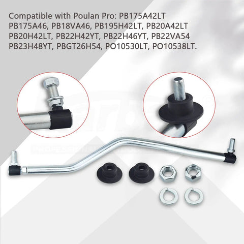 Beefed Up Adjustable Left And Right Steering Drag Link Set For Lawn Tractors 532194740 532194741 Compatible With Craftsman Husqvarna Jonsered Easy Install And Durable Performance. metal rod set with bolts and bushings
