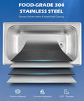 Top view of food-grade 304 stainless steel tank for 6L Ultrasonic Cleaner With Degas, Heater And Digital Control, 180W Power.