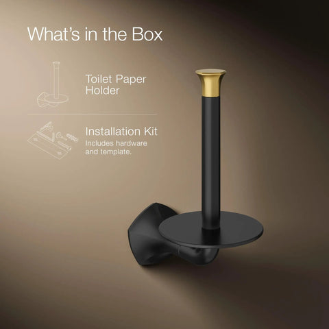 Occasion Vertical Toilet Paper Holder With No-Fuss Easy-Access Spindle, Premium Metal Construction, Corrosion-Resistant Finish