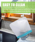 10 Pack Reusable Storage Bags BPA Free Freezer Bags drying over a cup beside kitchen sink