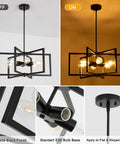Drop-Dead Gorgeous 23.6 Inch Black Farmhouse Chandelier With Six Lights And Fully Adjustable Drop lit with matte black finish.