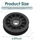 Pulley Idler Flat 3/4 Inch Bore By 3-1/2 Inch Dia Composite Replacement For Rotary Mowers 13-10150 top view