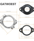 Pro Grade BMX Bike Gyro Brake Cable Kit parts with measurements, showing metal rotors and mounts, black and silver components.