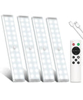Wireless Under Cabinet Lights With 48 LED Motion Sensor And Remote Control Rechargeable Stick On Magnetic Night Lights Four Pack