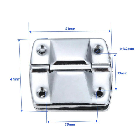 Close-up of Rotating Concealed Hinges Set 2 Pack For Furniture Doors Windows Cabinets Tool Boxes Metal Support Hinge 51 By 47mm.