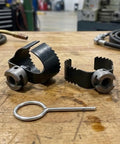 Heavy Duty Three Piece Drain Auger Set Featuring Tough As Nails Steel Cutter Heads For Knocking Out Grease And Hair Clogs In 4 Through 8 Inch Pipes, includes steel cutter heads and a key.