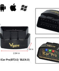 Awesome OBD2 Bluetooth Code Reader For Android iOS And Windows Fast 38Kbps Data Transfer Auto Sleep And Wake Overload And Heat Protection