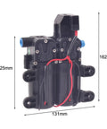 12V Diaphragm Water Pump 54.5W Electric Spray Type Pump For Crop Irrigation And Deworming with visible dimensions