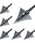 125 Grain Fixed Hunting Broadheads With Stainless Steel Blades And Right Bevel For Compound Bow Crossbow Recurve Pack Of 6