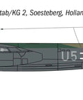 Dornier Do 217 K1 K2 Bomber Model Kit With Fritz X Guided Bombs 1 72 Scale Unpainted Plastic Assembly side view illustration
