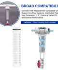 Go To Spin Down Sediment Filter One And A Half Inch 60 Mesh Replacement For Sprinkler And Water Systems with diagram