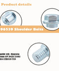 Close-up of Heavy Duty Shoulder Bolts Replacement for Husqvarna Riding Mowers and Craftsman Tractors Part 532196539 196539.
