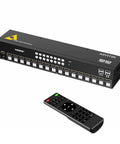 Absolute Game Changer 16 Port HDMI KVM Switch Delivers 4K At 60Hz Super Smooth Switching For Sixteen PCs with remote.