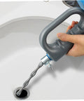 Heavy Duty 33 Foot Flexible Plumbing Drain Snake With Badass Ergo Handle And Hella Bendable Cable for unclogging a sink drain.