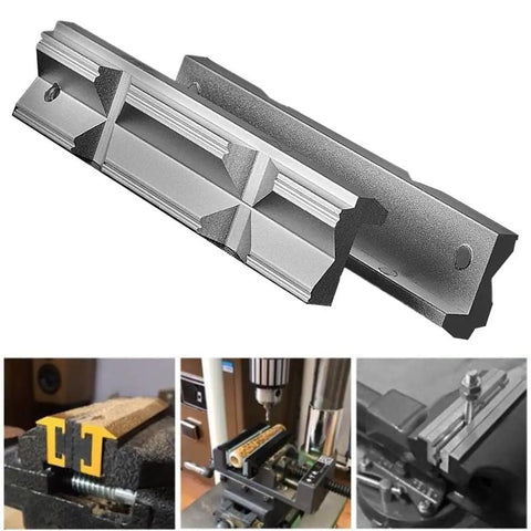 Beefy Heavy Duty Milling Steel Vise Hard Jaw Replacement Plates For 4 Inch 5 Inch 6 Inch 8 Inch Vises Installation Included Expands Clamp Range For Pipes And Cylinders Protects Workpieces From Bumps And Scratches. aluminum alloy hard jaw plates for milling vise clamping