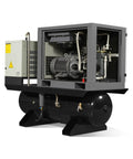 Beefy 10HP Rotary Screw Air Compressor With Built In Dryer And 66 Gallon ASME Tank Delivers 32 CFM At 116 PSI On 230V Three Phase Industrial Grade ML1023