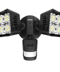 Outdoor Motion Sensor LED Flood Lights 2 Head Security Floodlight 3400 Lumen 30W Equivalent To 250W Incandescent Daylight 5000K