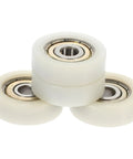 Rock Solid Replacement Sliding Door Wheels With Heavy Duty Nylon And Steel Build Ultra Quiet Zero Friction Caster Rollers stacked view.