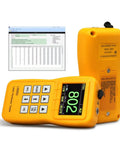 Portable Digital Leeb Hardness Tester For Metals Pro Grade Metal Hardness Testing Device With Leeb Rebound Technology Wide Material Compatibility From Steel And Cast Iron To Aluminum And Copper Lightweight Field Ready LM500, handheld yellow unit with display