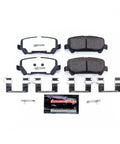 Front view of Power Stop Z36-1806 rear brake pad kit with hardware for Chevy Colorado/GMC Canyon; carbon-ceramic pads.