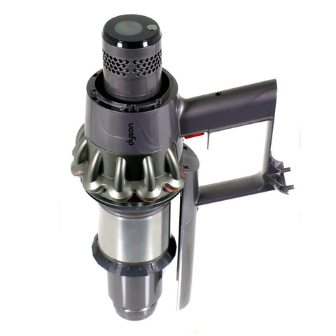 Main Body Service Assembly LCD HC Nickel For V11 Animal, V11 Complete, And V11 Torque Drive Vacuum Models OEM Part 970142-01 Replacement Easy Install Upgrade For Hassle Free Fit showing grey handle and cylindrical design