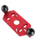 Knockout Universal Router Base Plate With Dual Handle Heavy Duty Aluminum Alloy Template Guide for precise wood shaping.