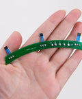 Dope 2 Pack 5 Wire 120 Degree E Bike Hall Sensor Motor Plate With Integrated Circuit Board held in hand, showing green circuit board and connections.
