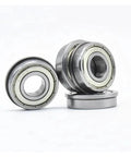 F6007ZZ Deep Groove Ball Bearing 35x62x14mm with double metal cover shield, flange type, 5pcs or 10pcs pack displaying smooth surface.