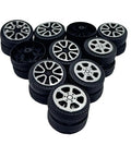Twenty Piece Plastic Toy Car Wheels With 2mm Shafts For RC Cars Trucks Robots And DIY Models Durable Replacement Wheels For Building Projects Style 1 Kit stacked
