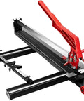 Professional Manual Tile Cutter 1000mm For Porcelain Ceramic Flooring Wall Precision Slider Heavy Steel Base with red lever.