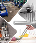 Collage showing Heavy Duty Five Piece 304 Stainless Steel Rod Set 0.125 Inch Diameter 10 Inch Length in various uses.