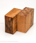 Front view: two 10x10x2 in African mahogany bowl blanks, kiln-dried wood turning blanks
