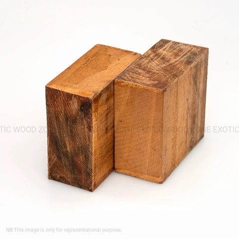 Front view: two 10x10x2 in African mahogany bowl blanks, kiln-dried wood turning blanks
