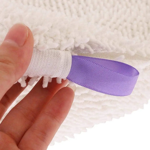 Close-up of Replacement Steam Mop Pads 4 Pack Standard 13 X 7.5 Inch with 0.4 Inch Hook and Loop Fastener.