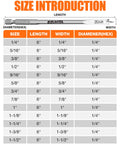 Heavy Duty 14 Piece Spade Drill Bit Set With Quick Change Extension SAW Paddle Bits size introduction chart