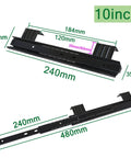 Bad Ass 3 Fold Telescopic Keyboard Drawer Glide Under Desk Sliding Tray With Smooth Quiet Operation Built From Cold Rolled Steel Is Rust Resistant And Holds Up Against Daily Grinds Perfect Setup For Gamers Who Want Solid Performance All Day. 10inch 240mm to 480mm slide rails