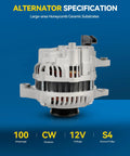 Built Tough Alternator Fits 2003 Through 2005 Chrysler Pt Cruiser 2.4L And Dodge Neon 2.0L Straight Bolt On Oe Spec 13995N close-up view.