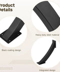 Heavy Duty Arc 45 Degree Angle Support Brackets For Pergolas Decks And Gazebos Top Shelf Steel Corner Reinforcement Outdoor Projects Built Dang Tough For Any Job close-up of heavy-duty steel with black coating design.