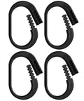 Protective Horse Blocker Tie Kit, 4 Pcs Multi Purpose Horse Clip Set with quick release feature in black plastic