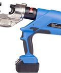 Uwytgf Rechargeable Electric Hydraulic Crimping Pliers With 360 Degree Rotating Head For Professional Pipe Press And Wire Jaw Tools, blue cordless design, ergonomic grip.