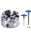 Self Centering 4 Jaw Lathe Chuck M40 96mm Woodworking Clamp Tool With Wrenches For Precise Centering And Rock Solid Hold On Wood Lathes
