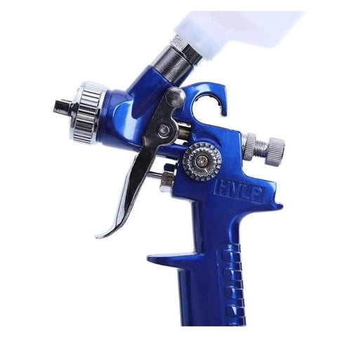 Close-up of the Premium Mini Paint Sprayer With Slick Adjustment Knobs, showcasing the trigger and nozzle for precision detailing.